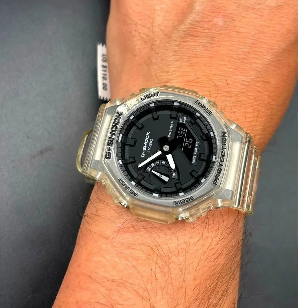 Casio G-Shock GA2100SKE-7A Clear Skeleton Watch NIBWT